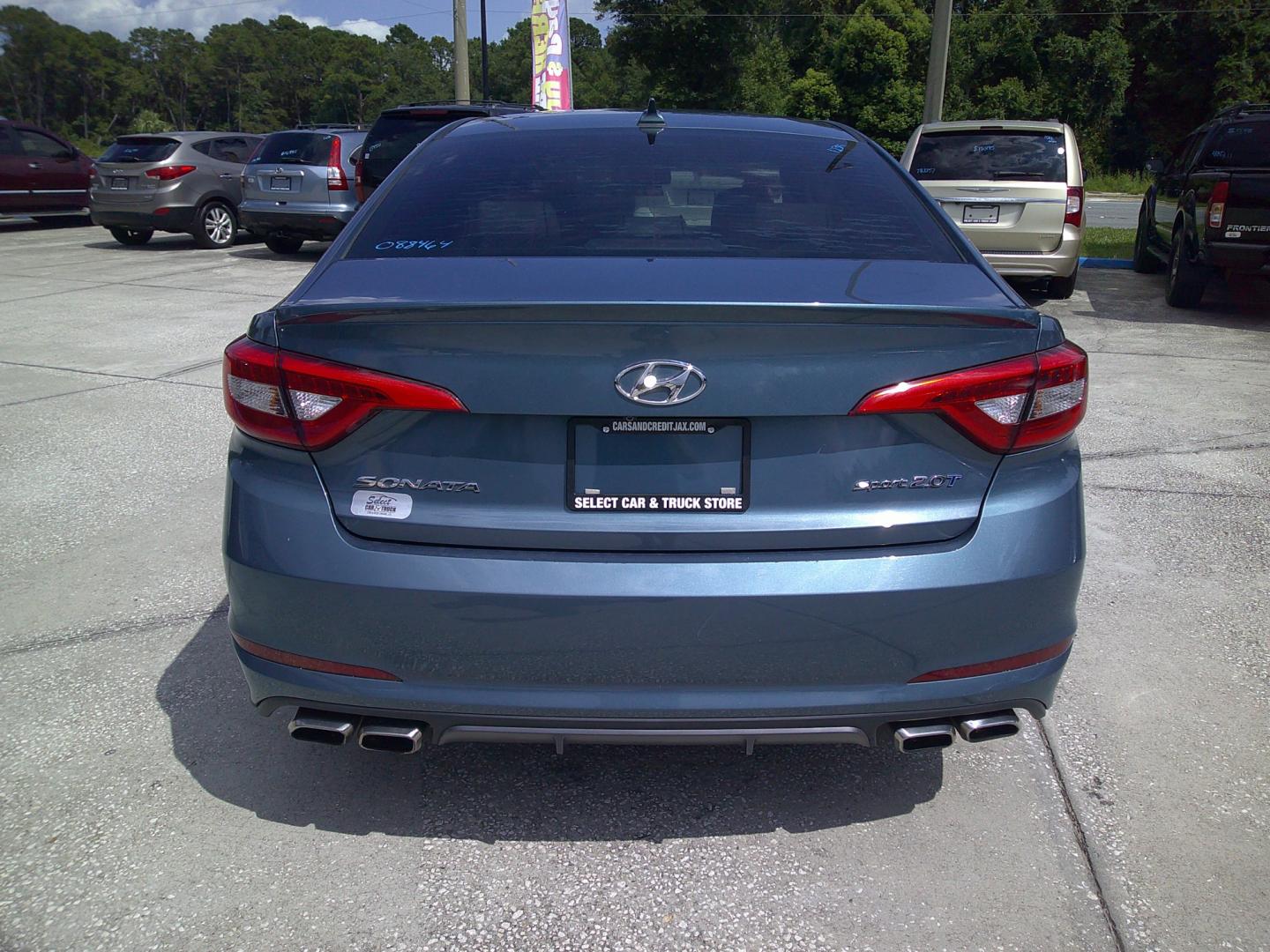 2015 BLUE HYUNDAI SONATA SPORT 2.0T; L (5NPE34AB7FH) , located at 390 Hansen Avenue, Orange Park, FL, 32065, (904) 276-7933, 30.130497, -81.787529 - Photo#3